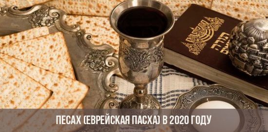 Песах (Еврейская Пасха) в 2020 году