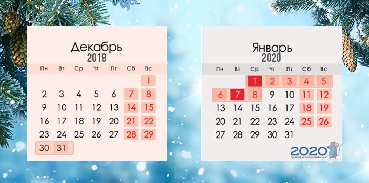 Зимние каникулы при триместровой системе в 2019-2020 учебном году