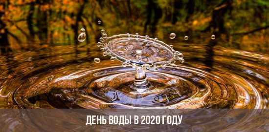 День воды в 2020 году
