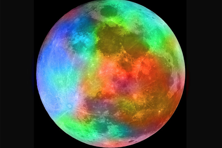 разноцветная луна