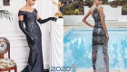 Красивое серое платье сезона осень-зима 2019-2020