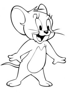 Раскраска мышонок Джери