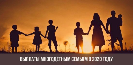 Помощь многодетным семьям в 2020 году