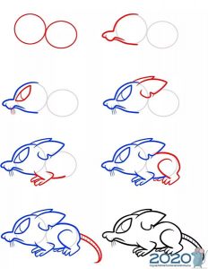 Как рисовать крысу из мультика - инструкция