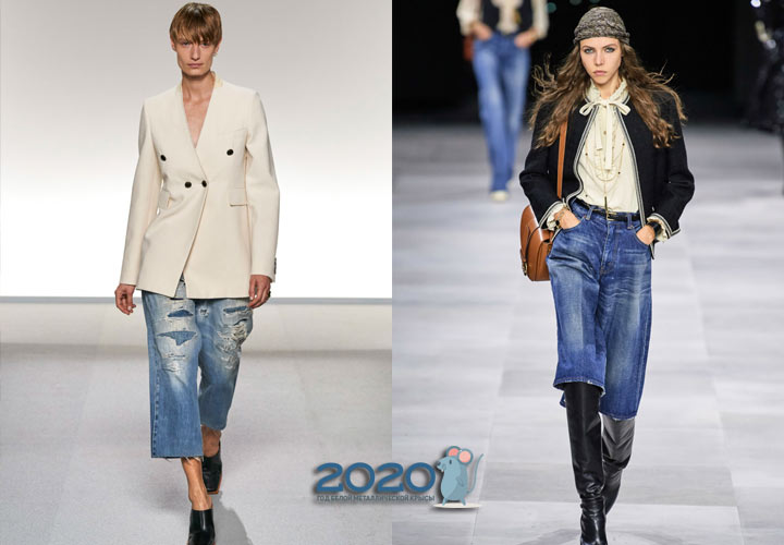Модные джинсовые кюлоты сезона весна-лето 2020
