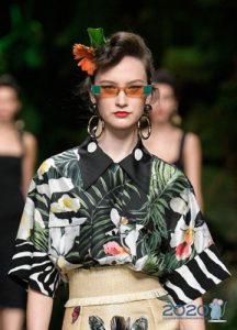 Узкие очки Dolce & Gabbana весна-лето 2020