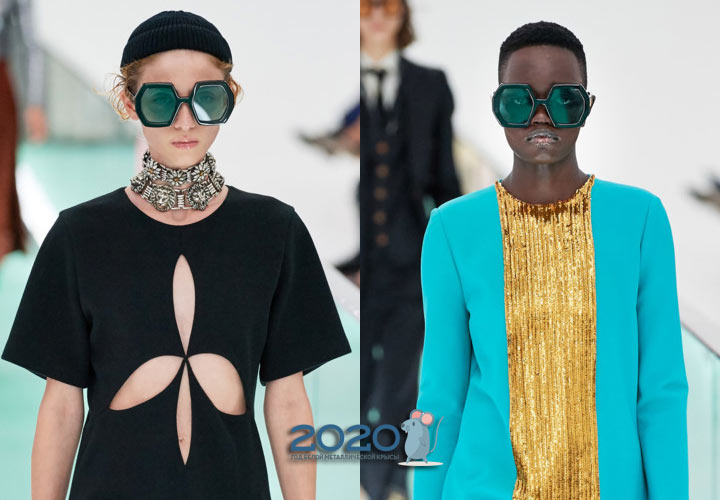 Модные очки шестигранники от Gucci весна-лето 2020